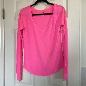 VSPINK Pink Waffle Top